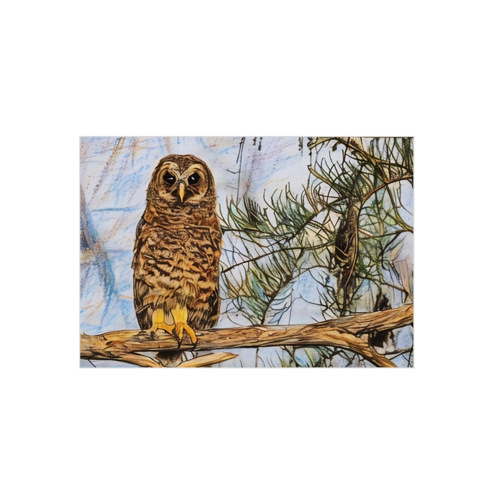Owl-Inspired Foam Board Art - Nature Wall Decor for Wildlife Lovers