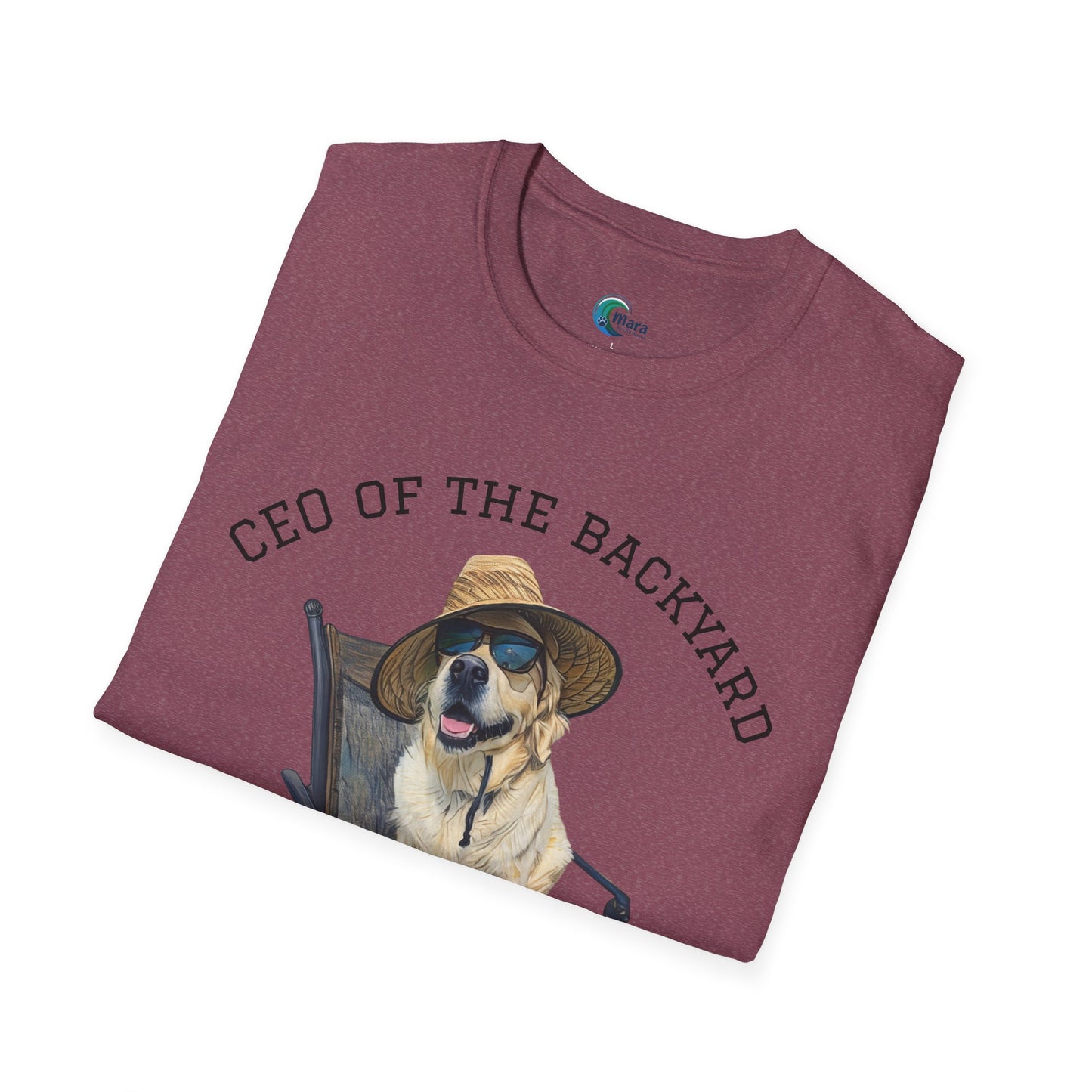 "CEO of the Backyard" Unisex Softstyle T-Shirt, Funny Dog Tee, Pet Lover Gift, Outdoor Apparel, Casual Wear, Summer Shirt