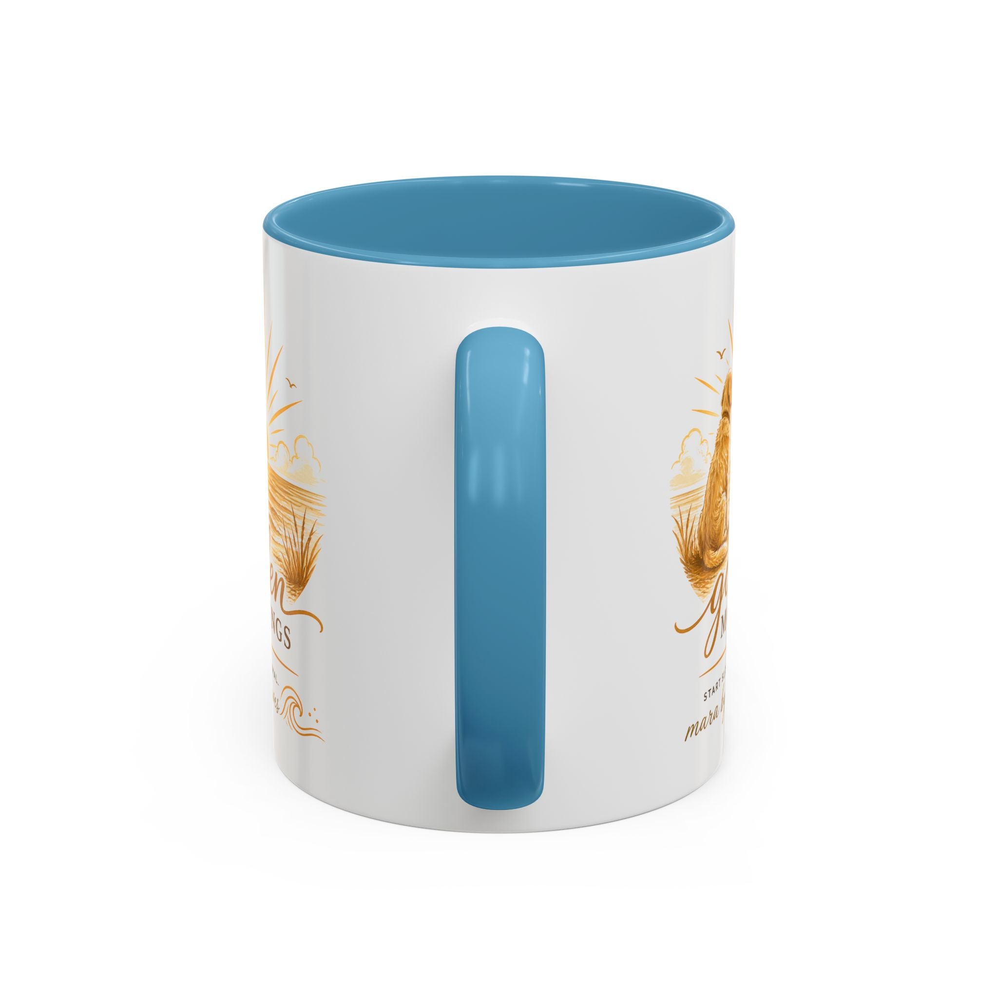 Golden Mornings Coffee Mug — Dog Sunrise Accent Mug (11/15oz)