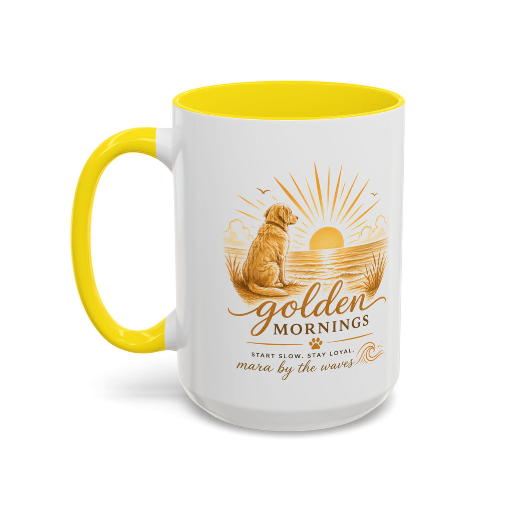Golden Mornings Coffee Mug — Dog Sunrise Accent Mug (11/15oz)