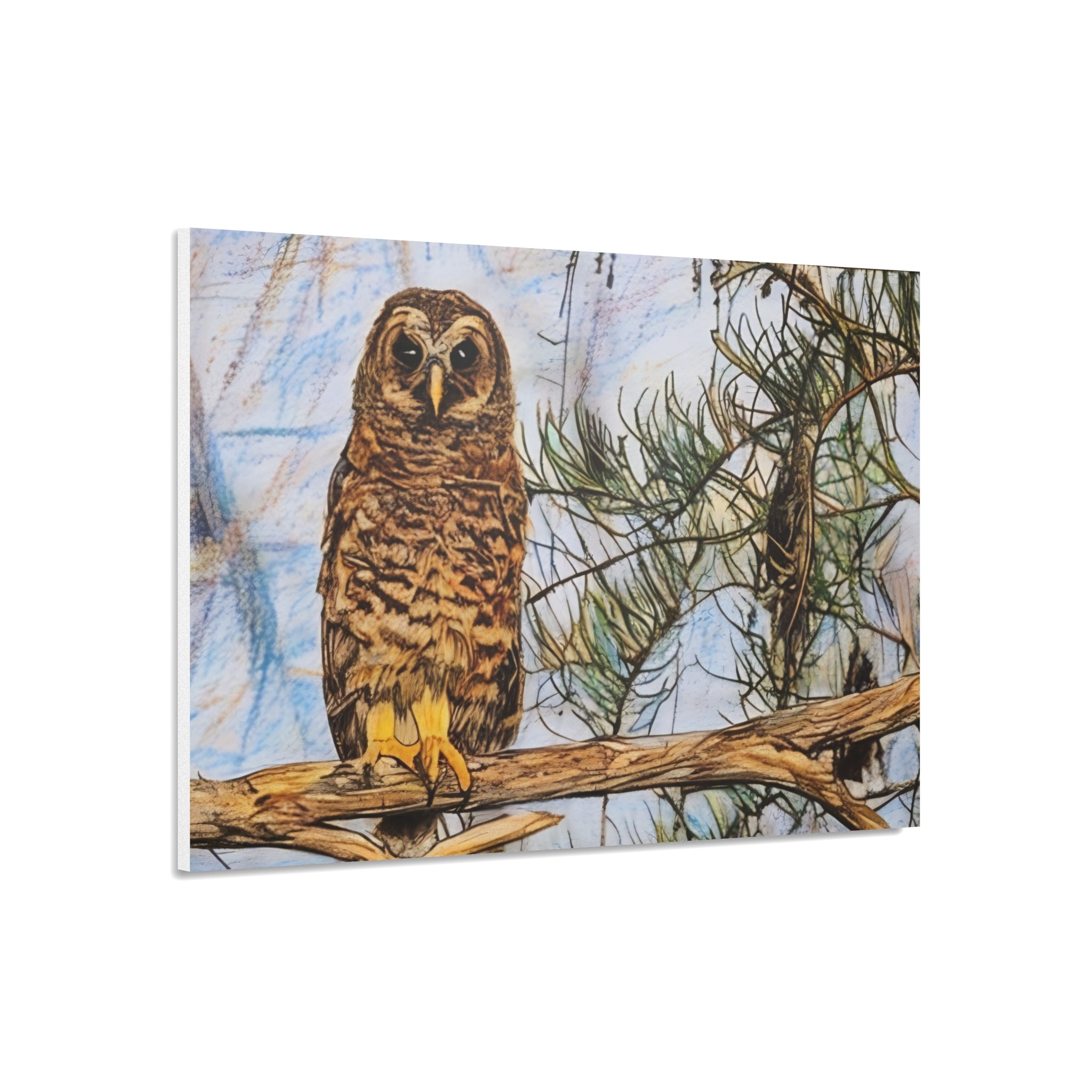 Owl-Inspired Foam Board Art - Nature Wall Decor for Wildlife Lovers