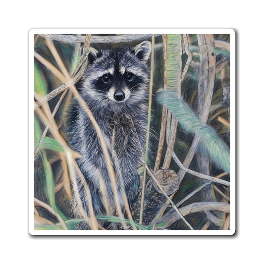 Cute Raccoon Magnet - Nature-Inspired Art for Home Decor
