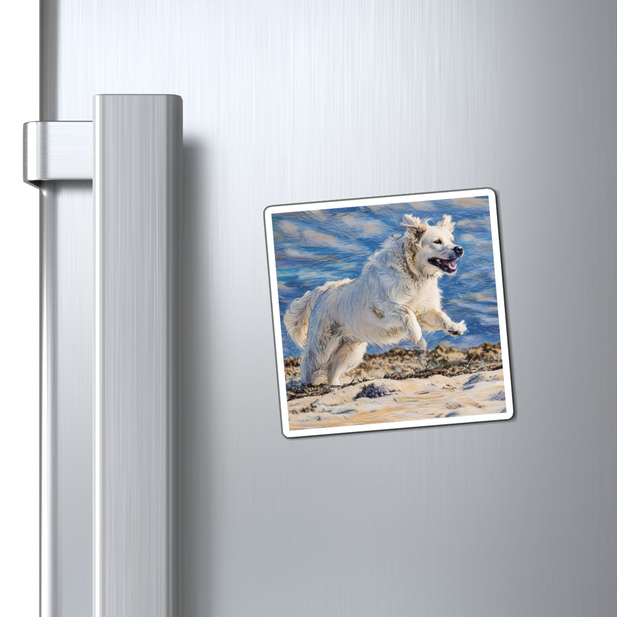 Magnets - Golden Retriever on Beach Magnet