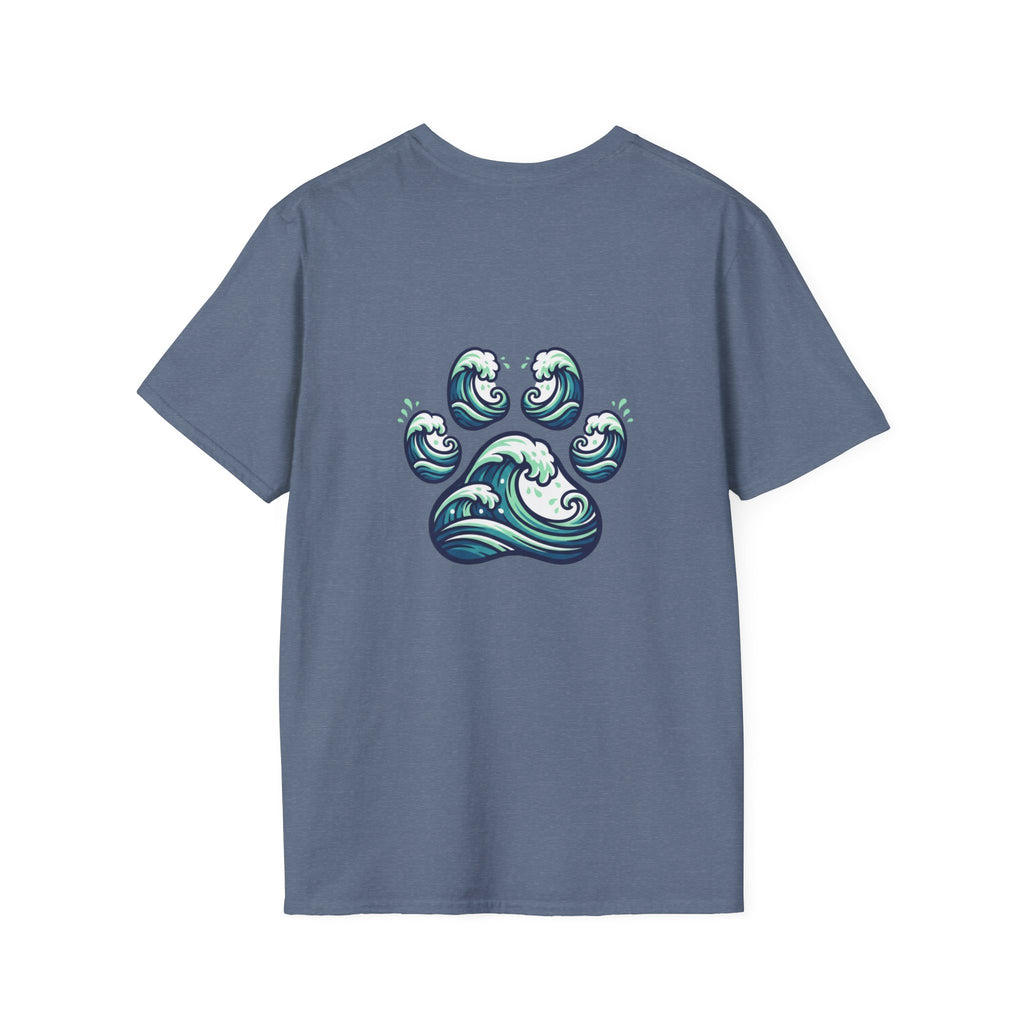 Ocean Wave Paw T‑Shirt — Surf Paw Graphic Tee ("Mara" Logo)