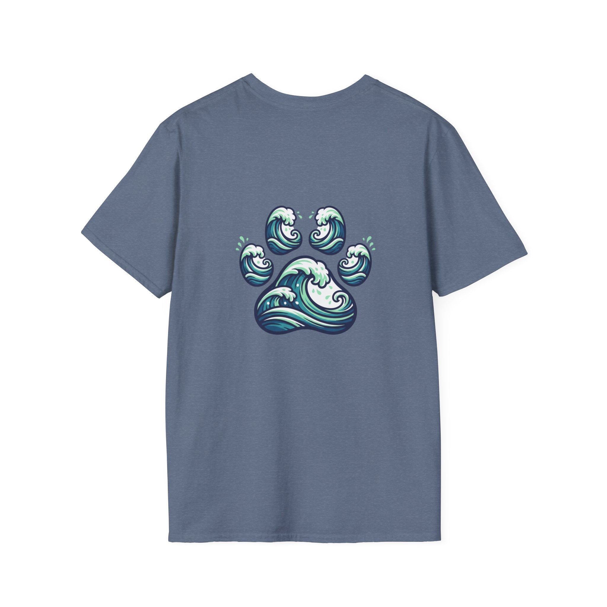Ocean Wave Paw T‑Shirt — Surf Paw Graphic Tee ("Mara" Logo)