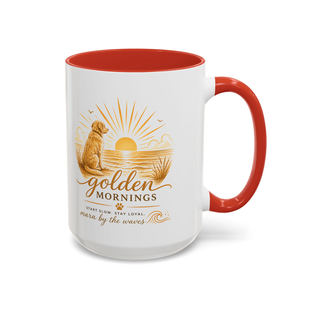 Golden Mornings Coffee Mug — Dog Sunrise Accent Mug (11/15oz)