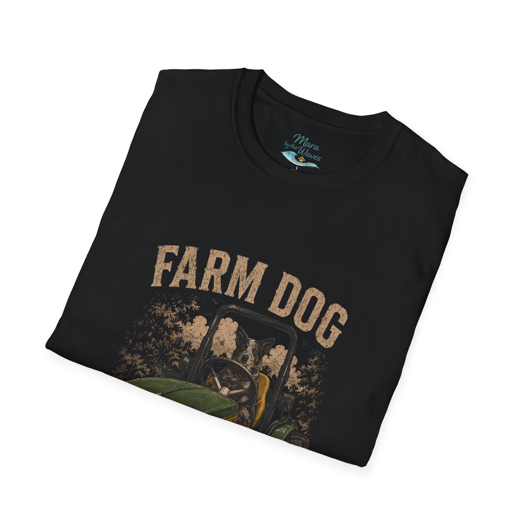 Farm Dog T-Shirt - "Born to Work" Tractor & Dog Graphic Tee