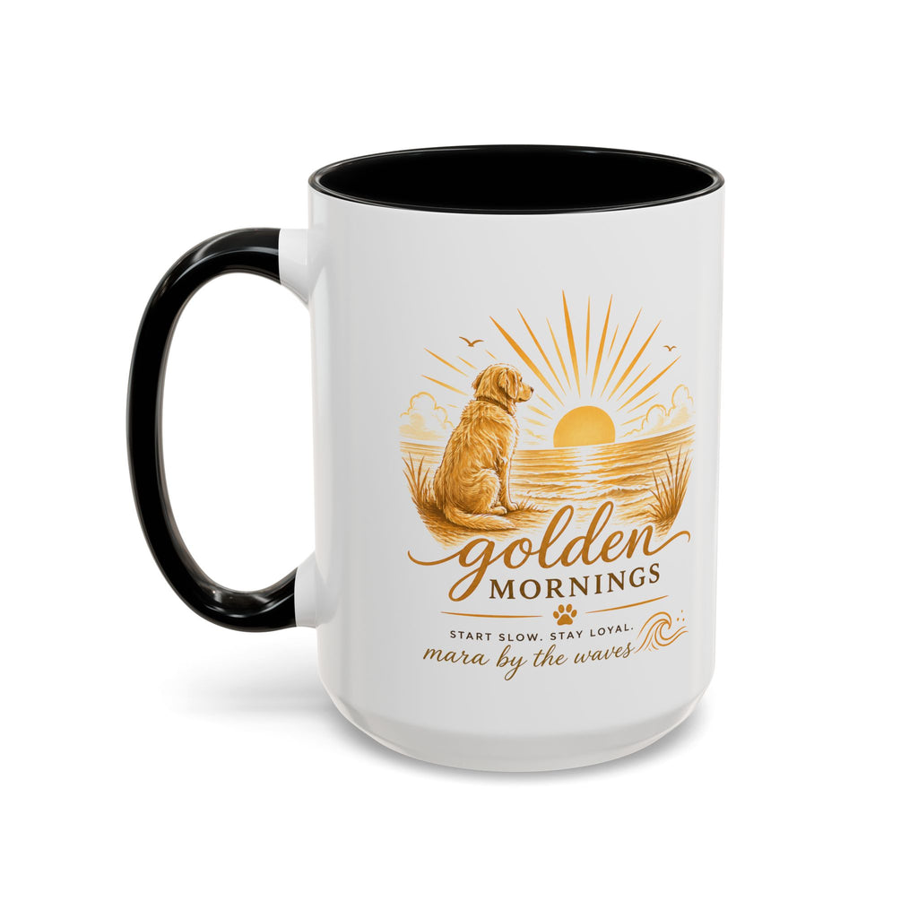 Golden Mornings Coffee Mug — Dog Sunrise Accent Mug (11/15oz)