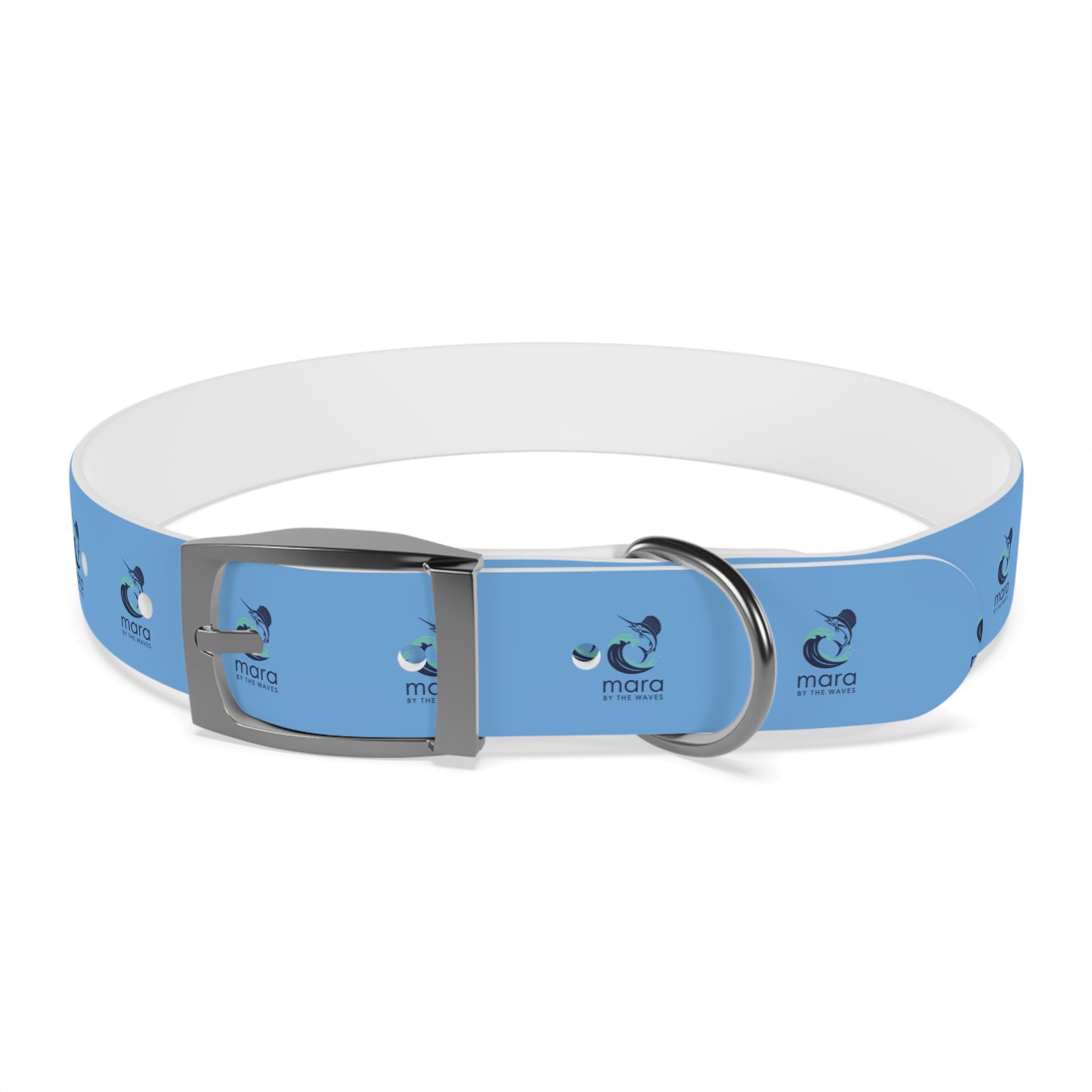 Sail Fish Mara by the Waves Logo Dog Collar - Durable Waterproof Pet Collar for Everyday Wear