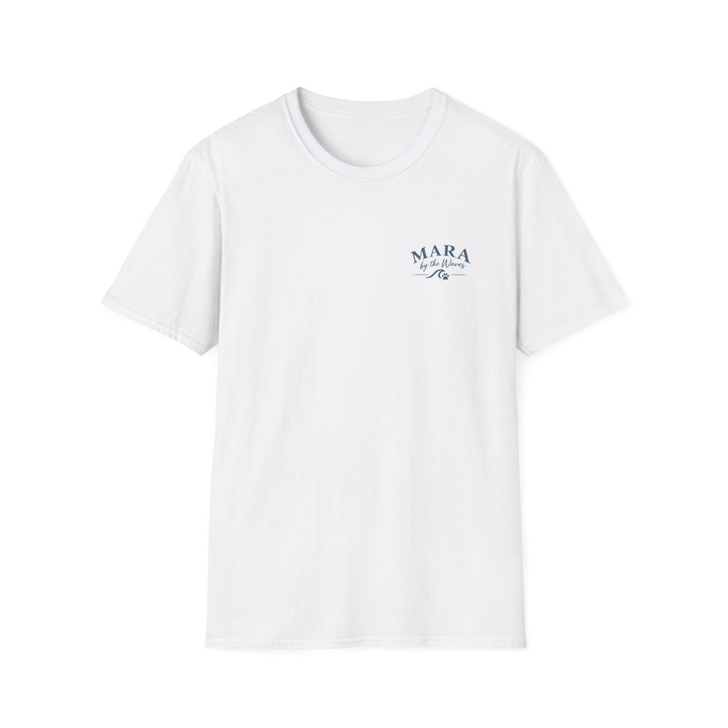 Mara by the Waves T-Shirt — Coastal Golden Retriever Tee