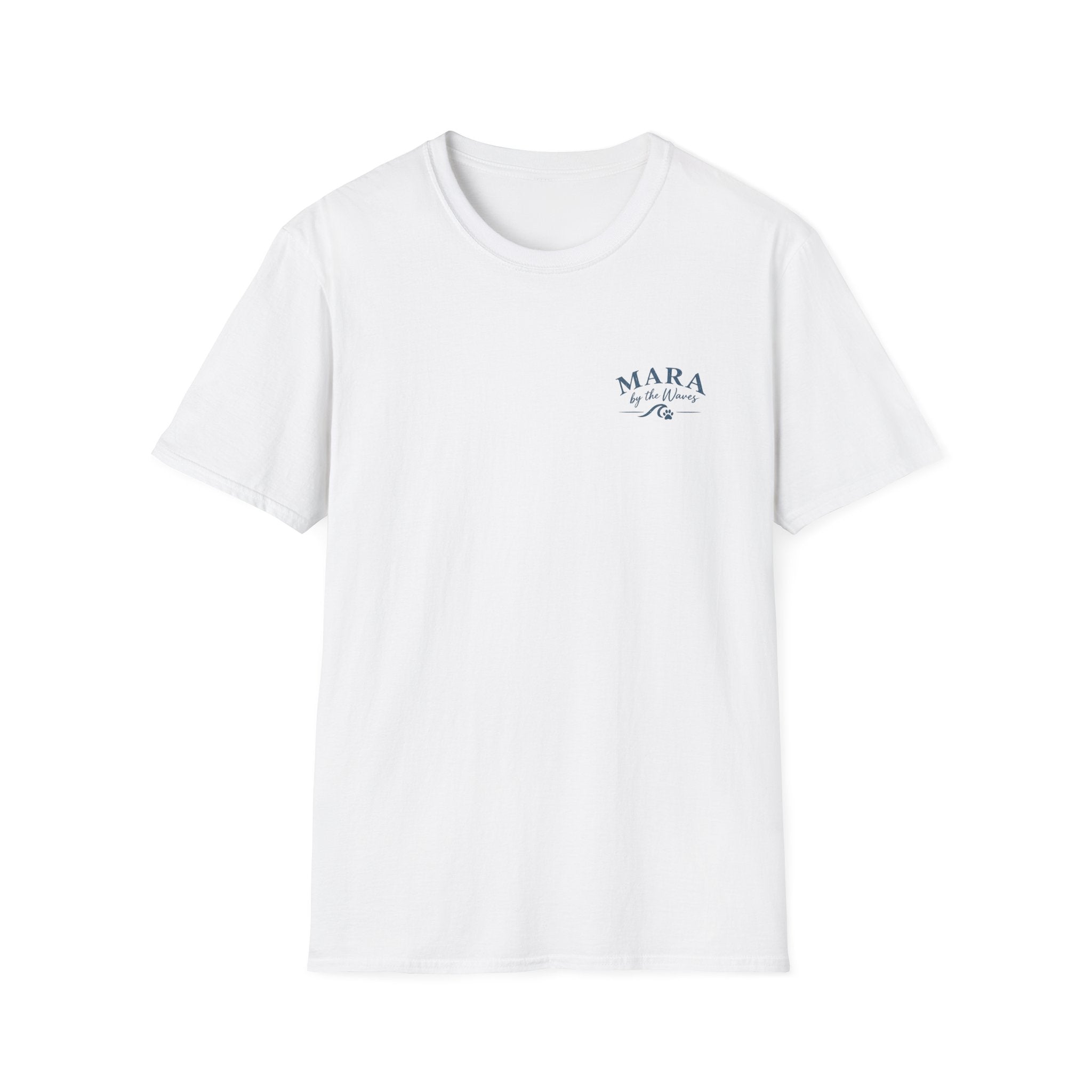 Mara by the Waves T-Shirt — Coastal Golden Retriever Tee