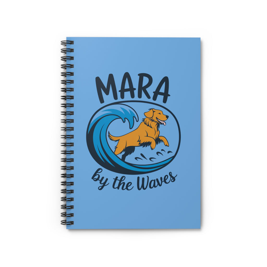 Spiral Notebook - Golden Retriever Ocean Vibes Ruled Line