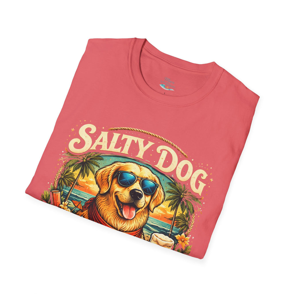 Salty Dog Beach T-Shirt — Retro Surf Dog Graphic Tee