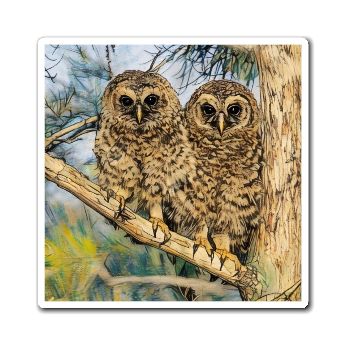 Baby Owl Magnet - Nature-Inspired Home Decor