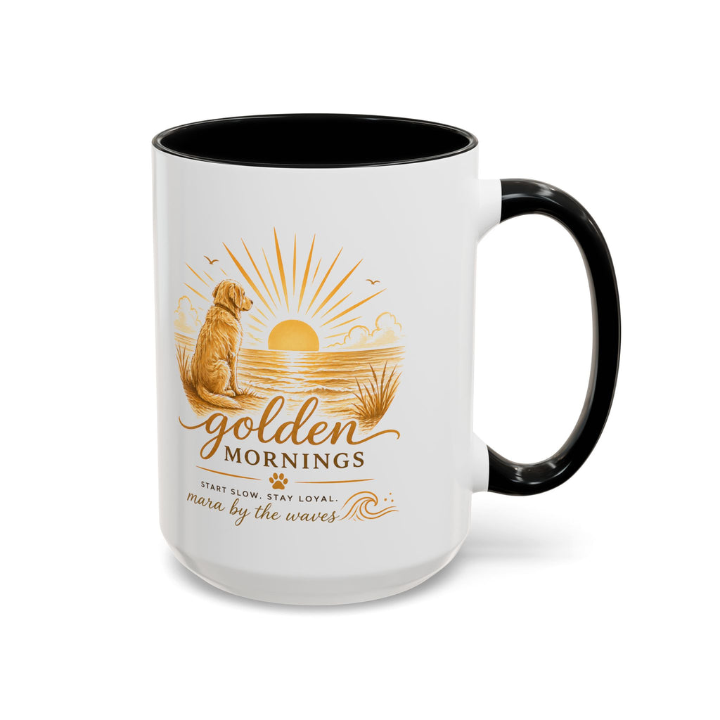 Golden Mornings Coffee Mug — Dog Sunrise Accent Mug (11/15oz)
