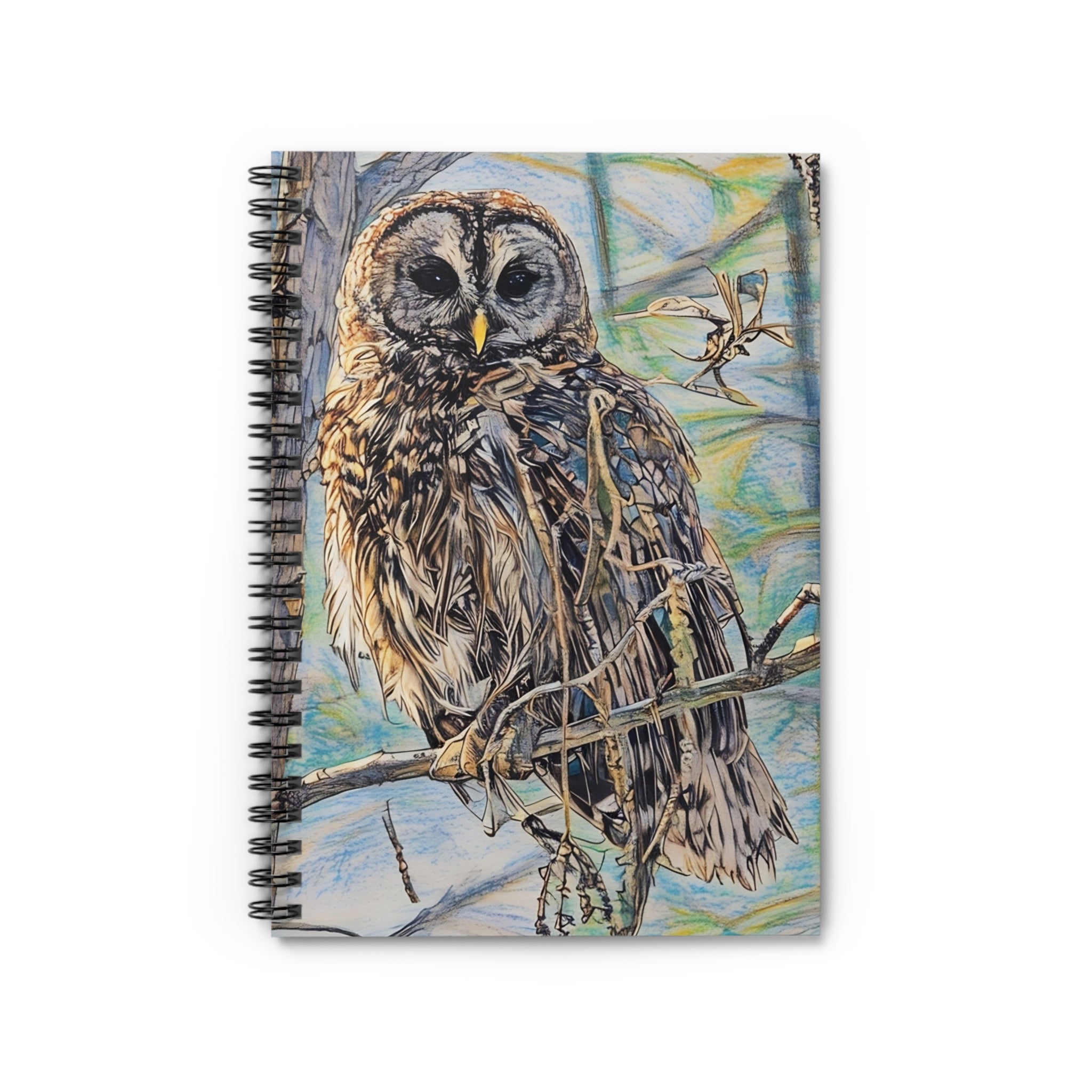 Barred Owl Spiral Notebook - Nature-Inspired Ruled Line Journal