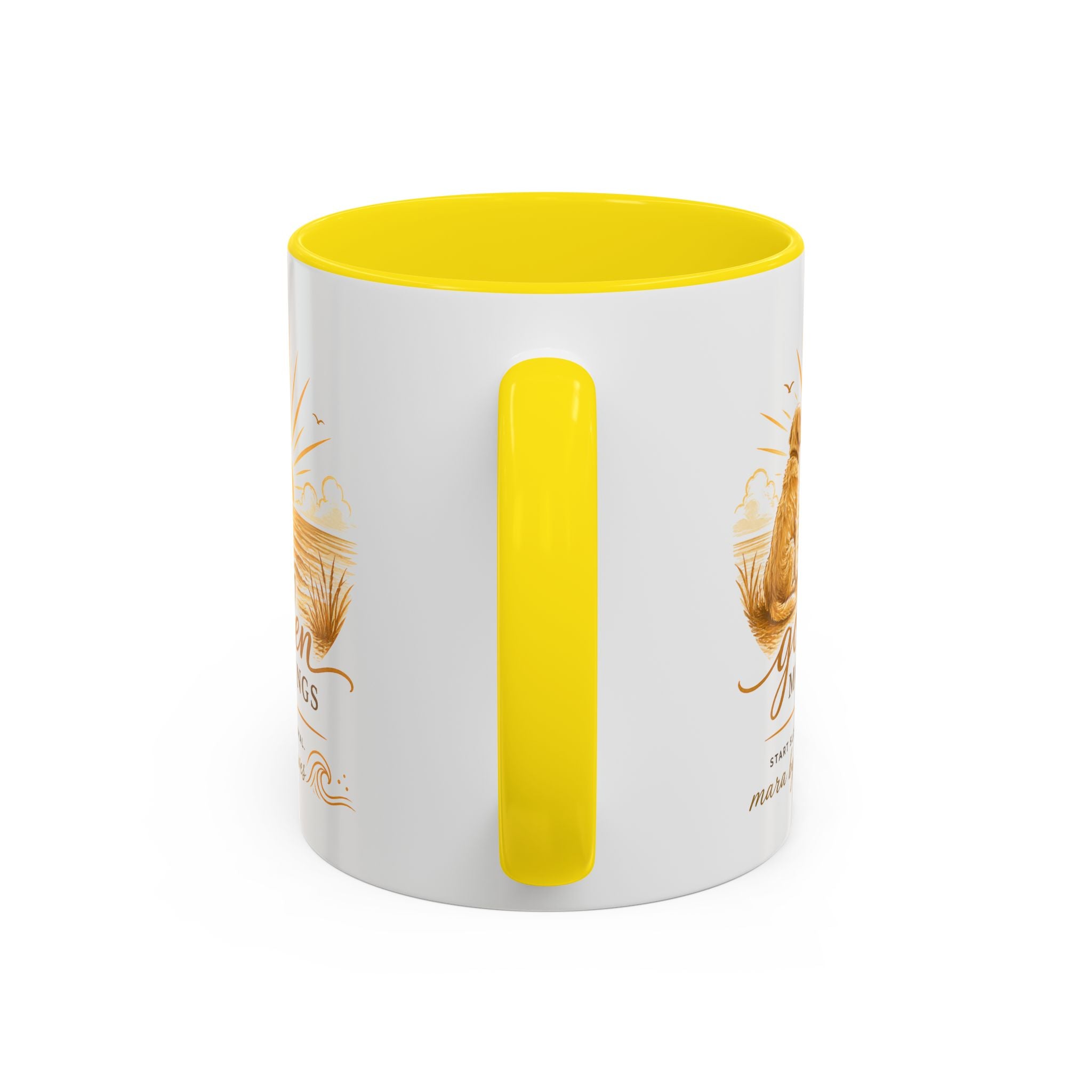 Golden Mornings Coffee Mug — Dog Sunrise Accent Mug (11/15oz)