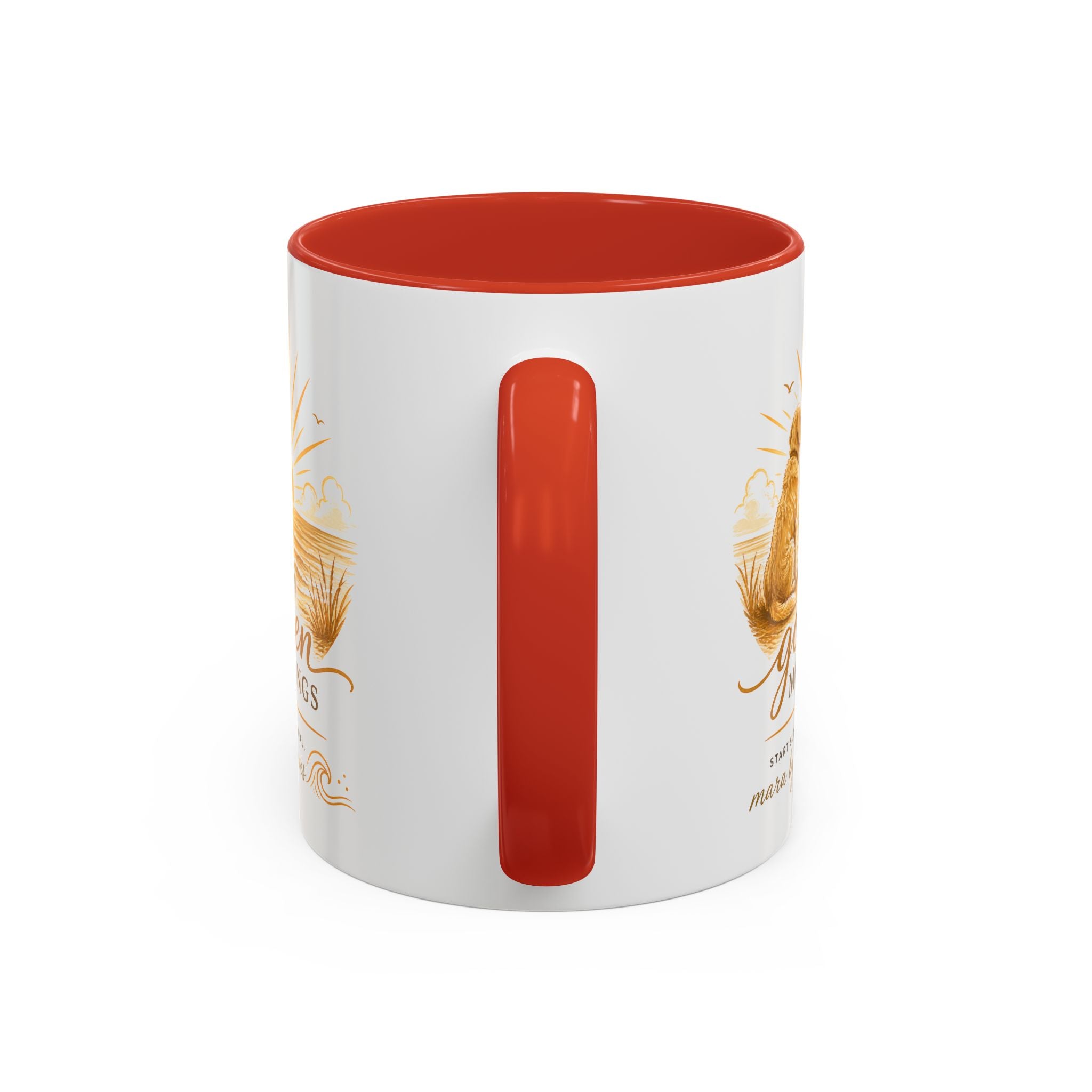 Golden Mornings Coffee Mug — Dog Sunrise Accent Mug (11/15oz)