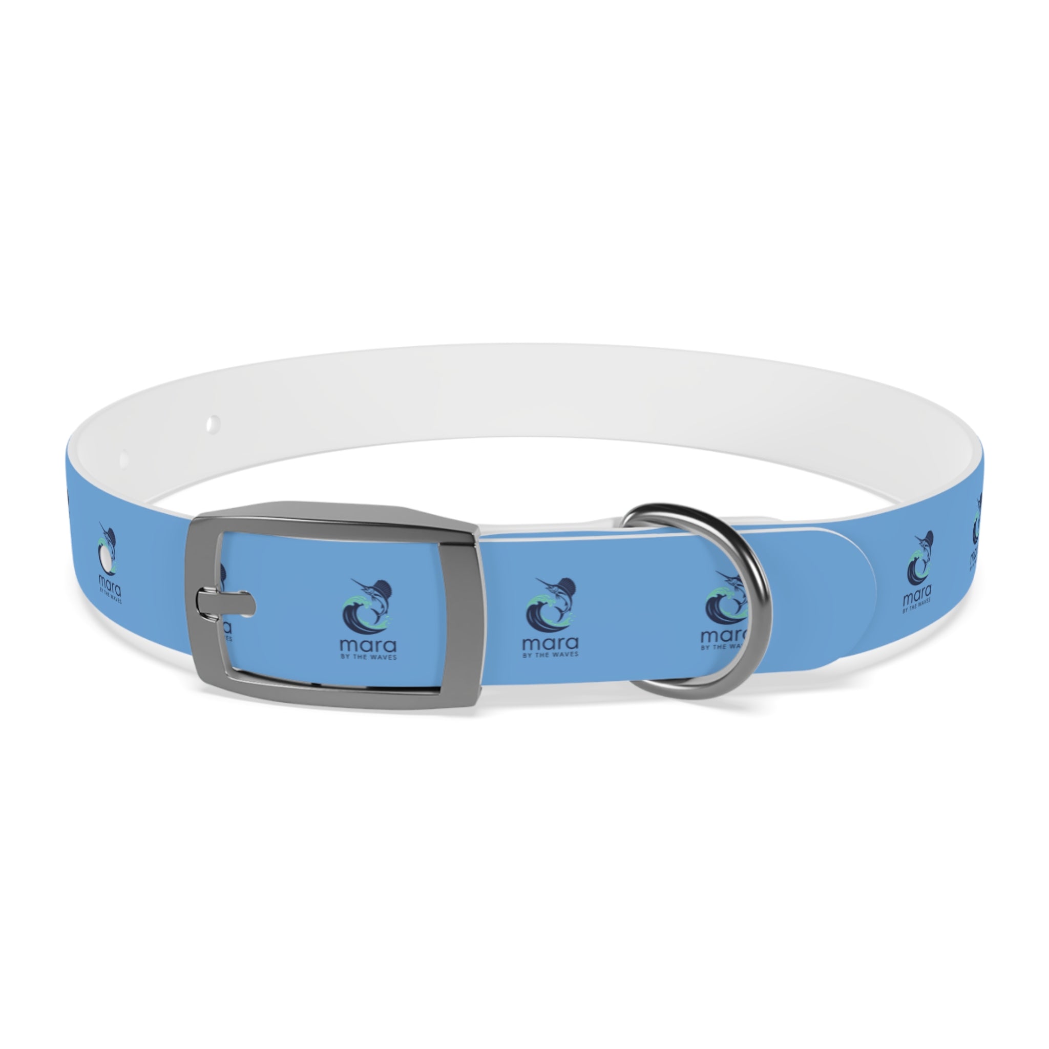 Sail Fish Mara by the Waves Logo Dog Collar - Durable Waterproof Pet Collar for Everyday Wear