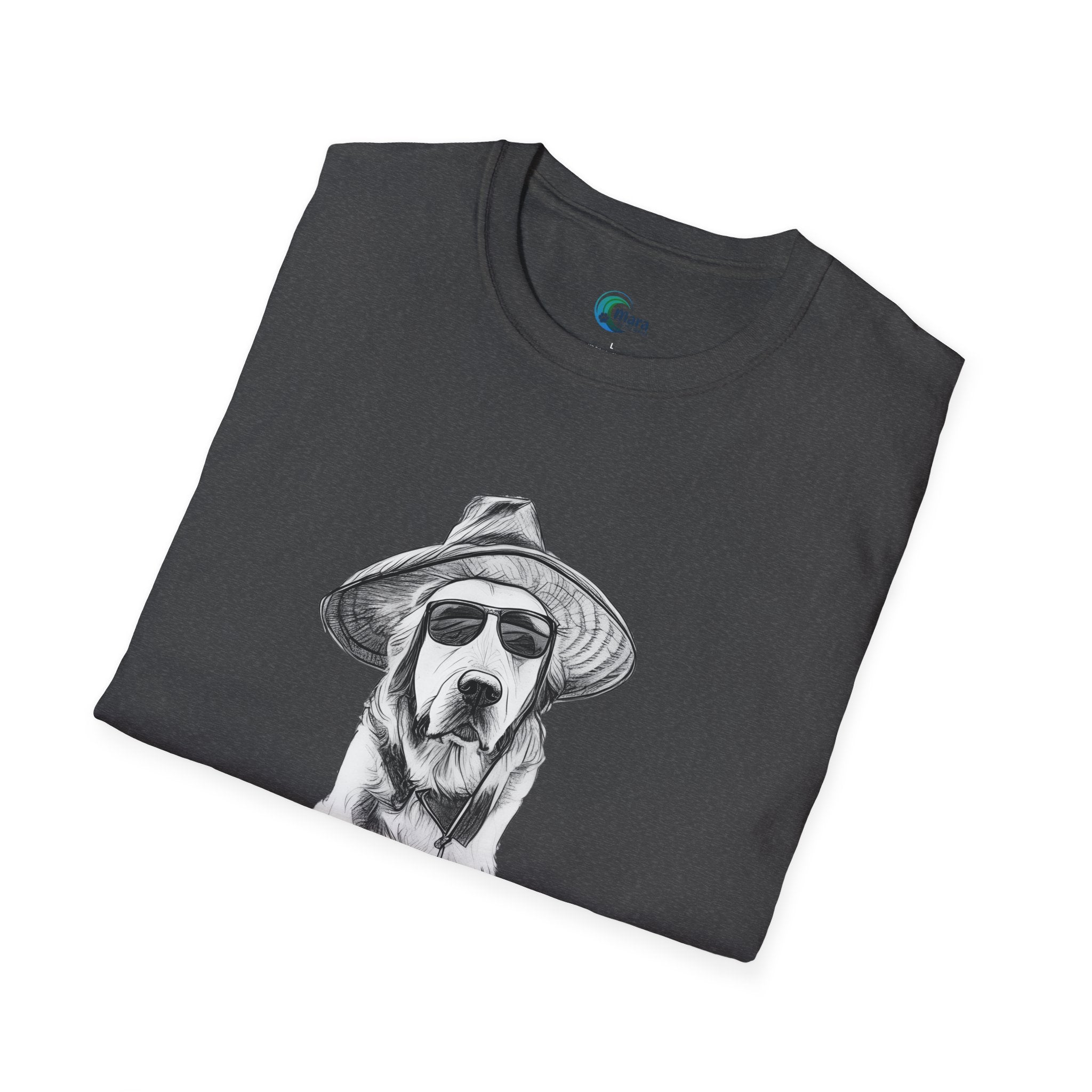 Golden Retriever with Hat & Sunglasses T-Shirt