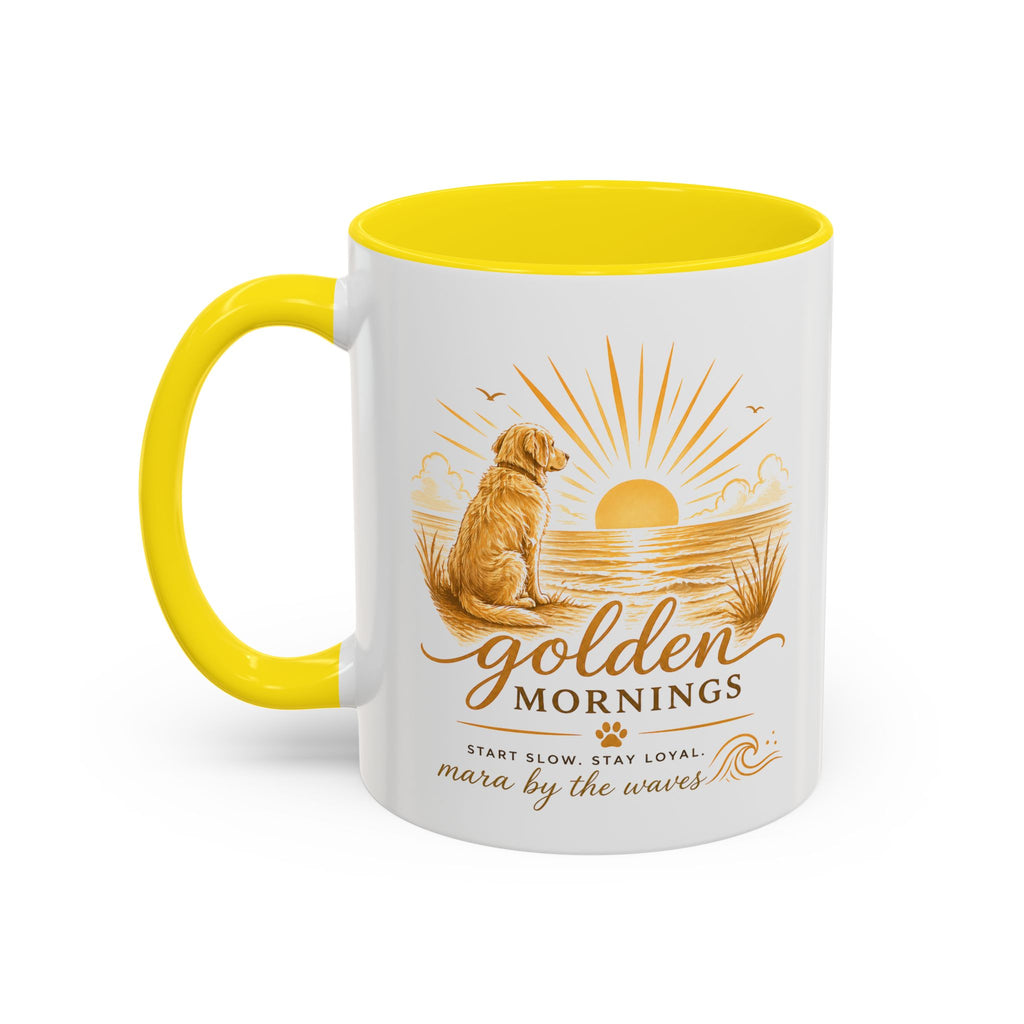 Golden Mornings Coffee Mug — Dog Sunrise Accent Mug (11/15oz)