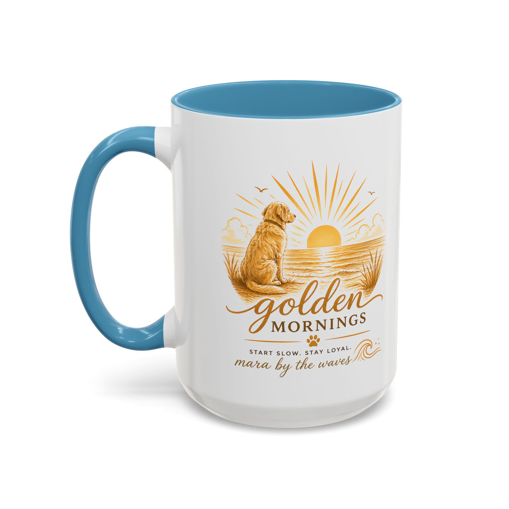 Golden Mornings Coffee Mug — Dog Sunrise Accent Mug (11/15oz)