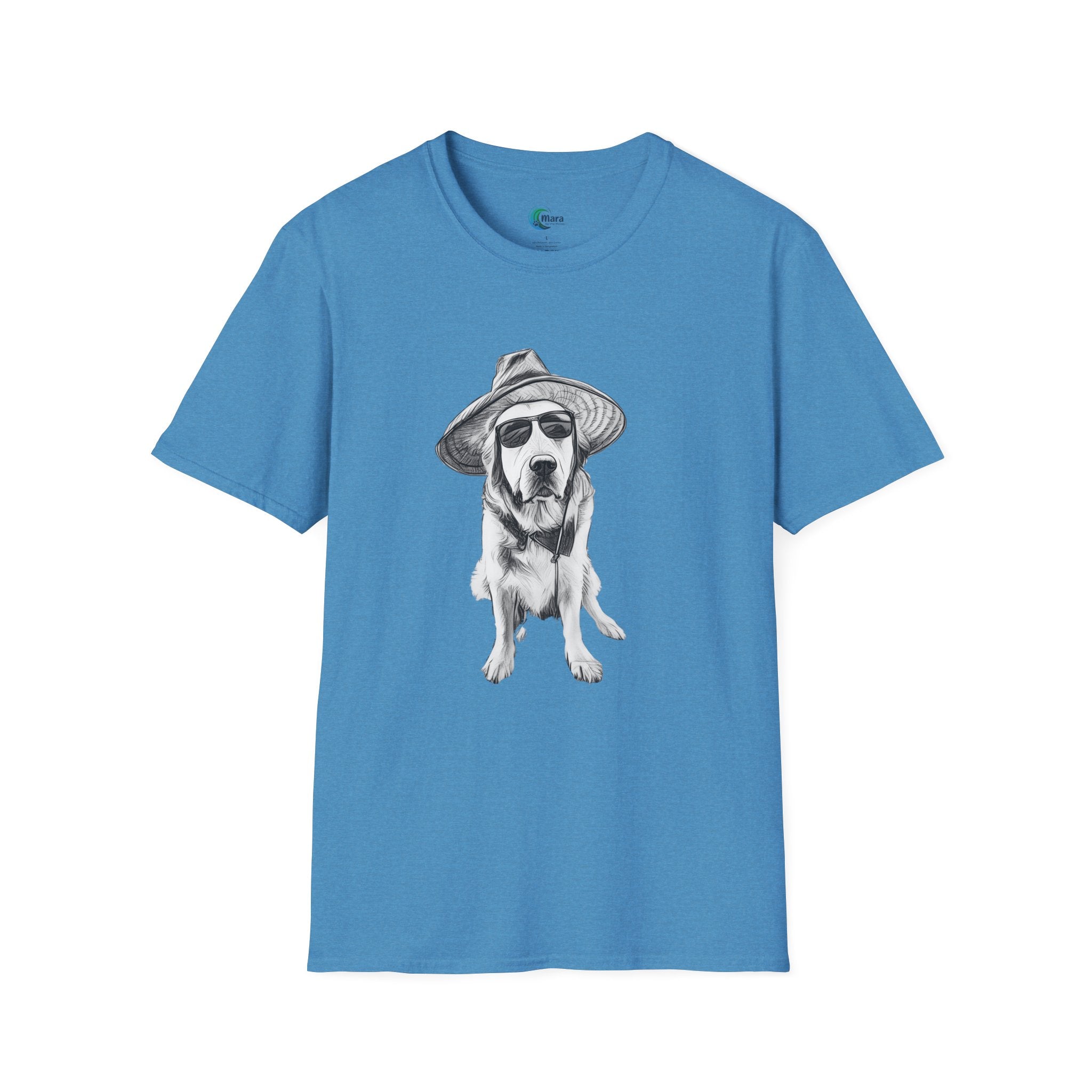 Golden Retriever with Hat & Sunglasses T-Shirt