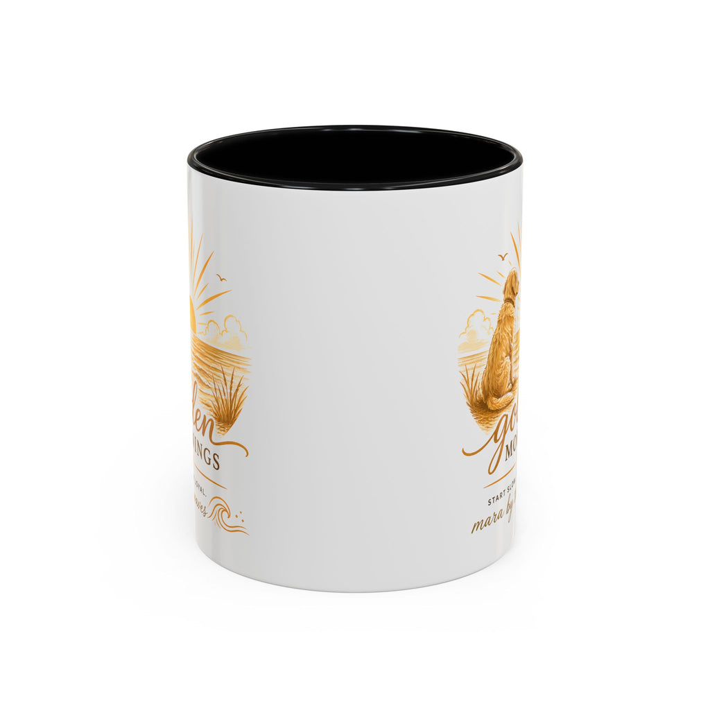 Golden Mornings Coffee Mug — Dog Sunrise Accent Mug (11/15oz)