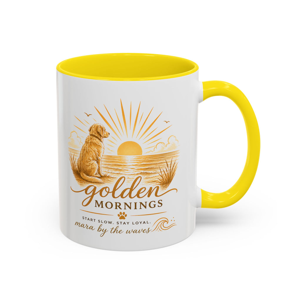 Golden Mornings Coffee Mug — Dog Sunrise Accent Mug (11/15oz)