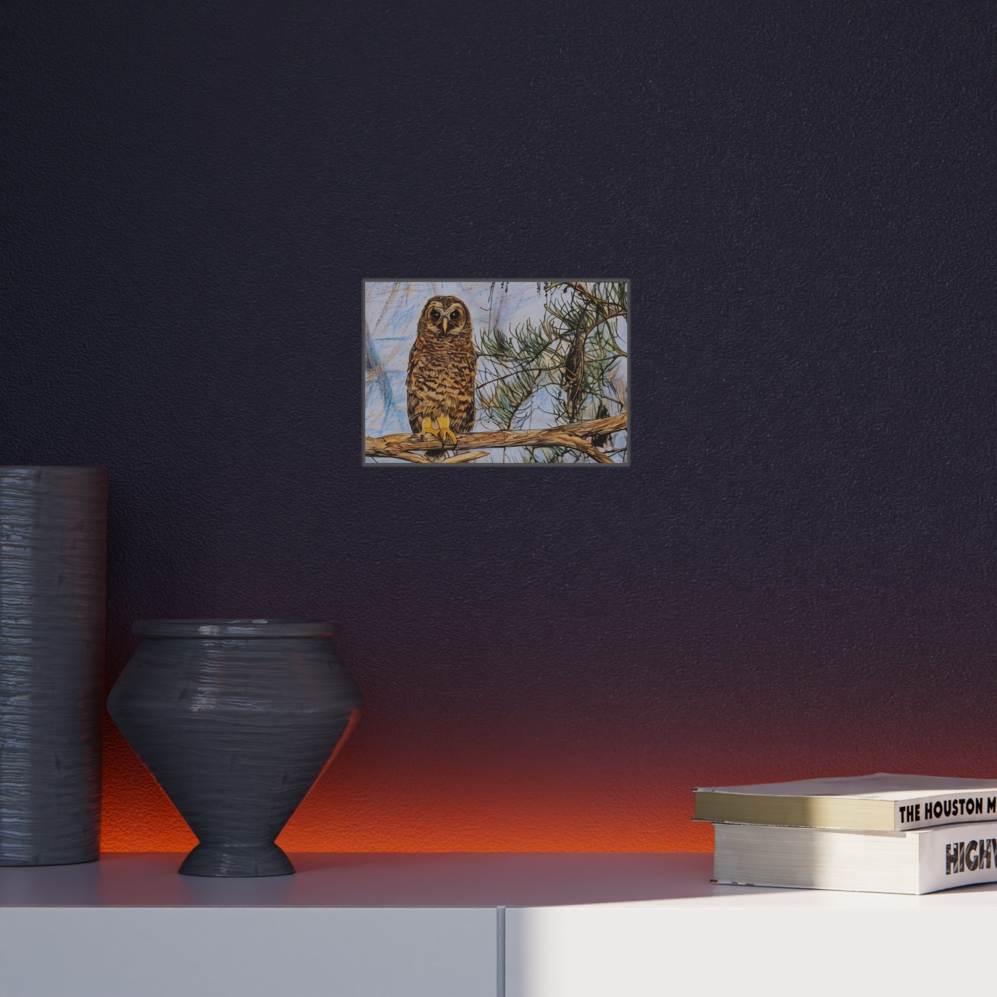 Owl-Inspired Foam Board Art - Nature Wall Decor for Wildlife Lovers