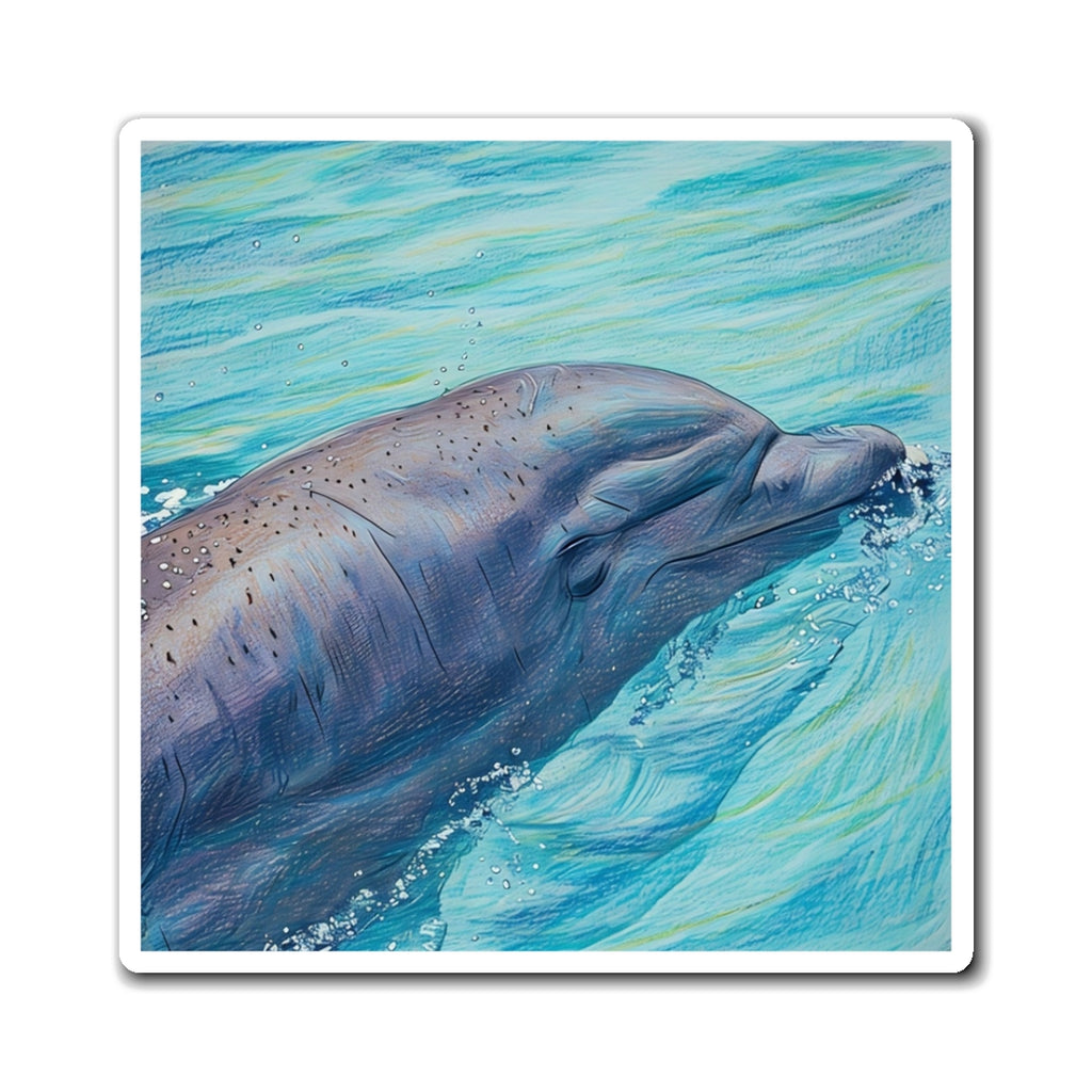 Dolphin Ocean Magnet - Nautical Art for Nature Lovers