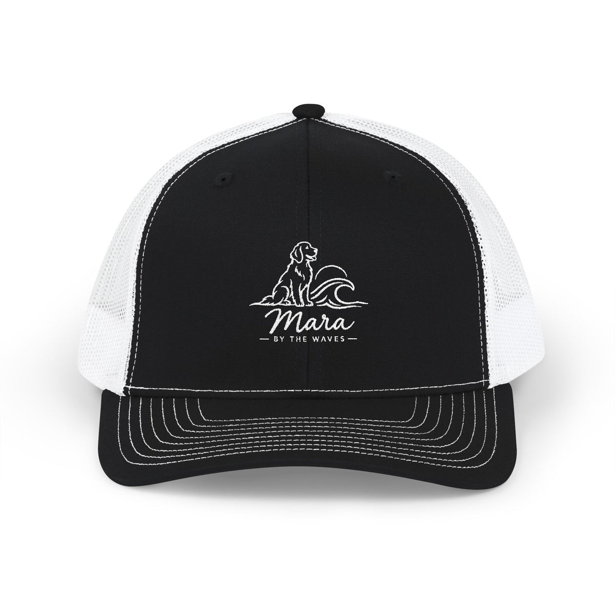 Mara Waves Trucker Cap. Golden Retriever-Inspired Snapback Hat