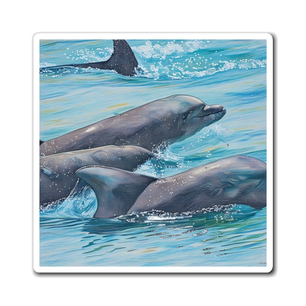 Dolphins in Motion Magnets - Ocean-Inspired Home Decor