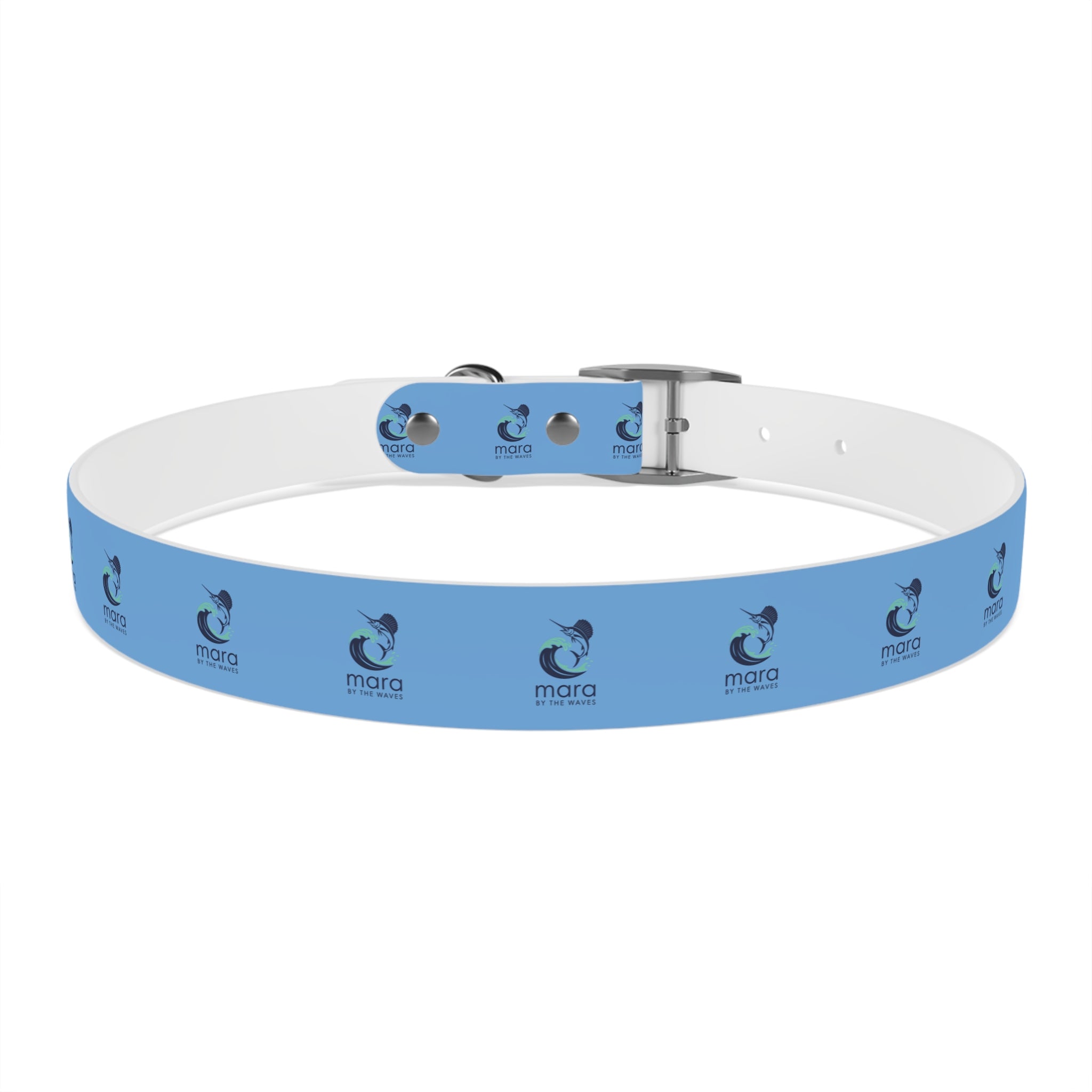 Sail Fish Mara by the Waves Logo Dog Collar - Durable Waterproof Pet Collar for Everyday Wear