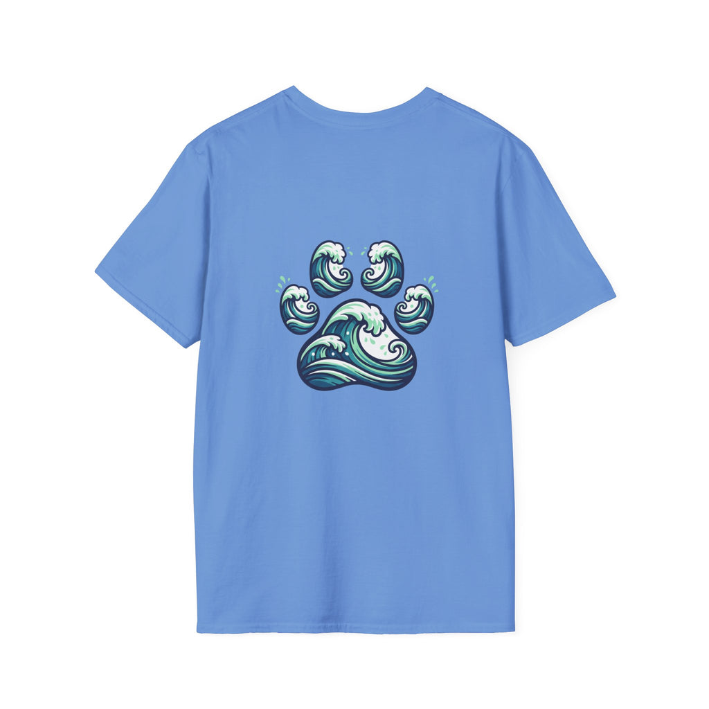 Ocean Wave Paw T‑Shirt — Surf Paw Graphic Tee ("Mara" Logo)