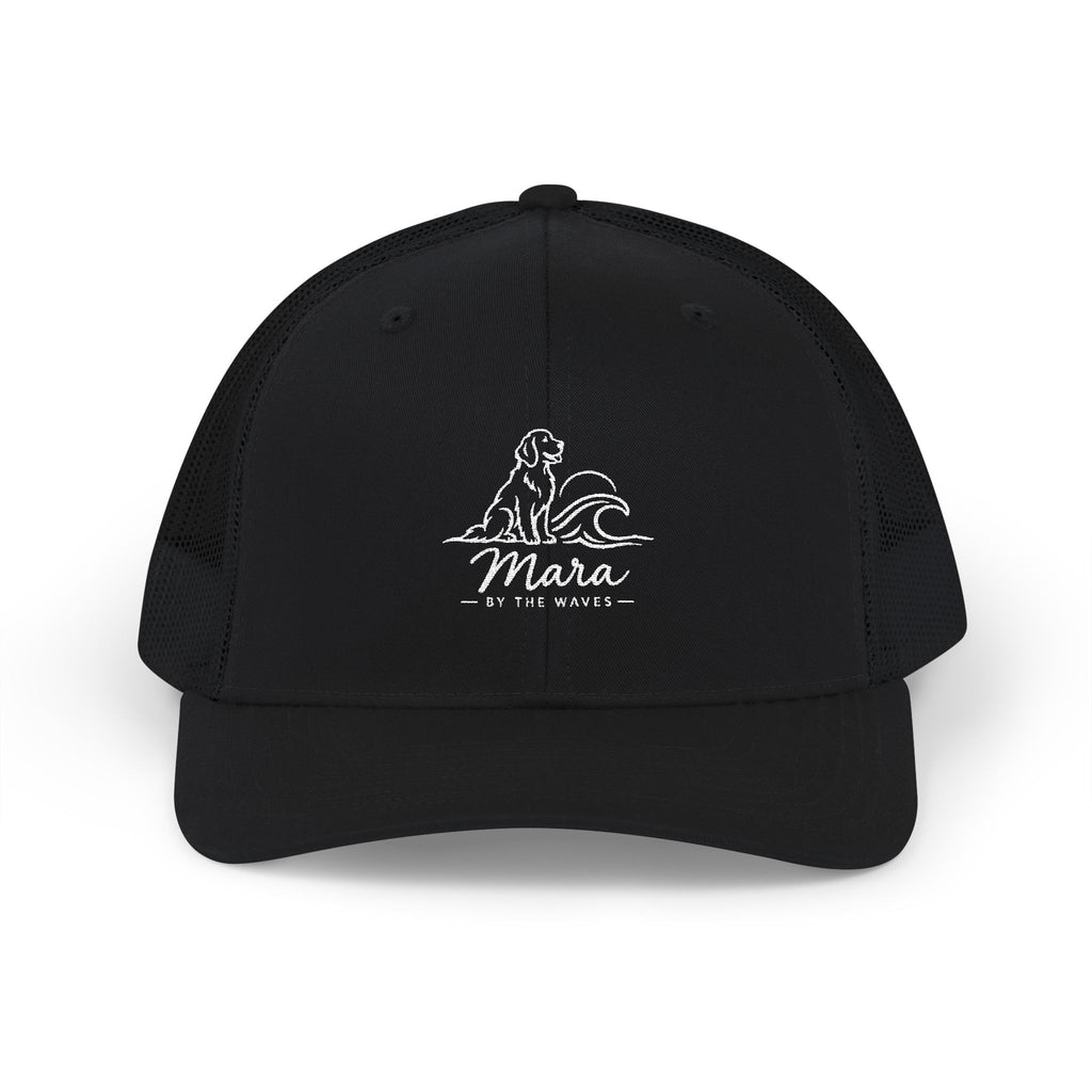 Mara Waves Trucker Cap. Golden Retriever-Inspired Snapback Hat