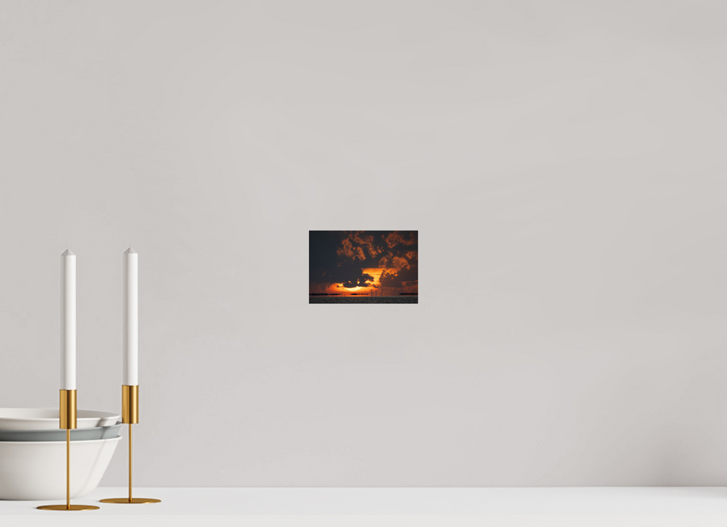 Sunrise Over the Water – Flamingo, Everglades National Park on Acrylic Glass