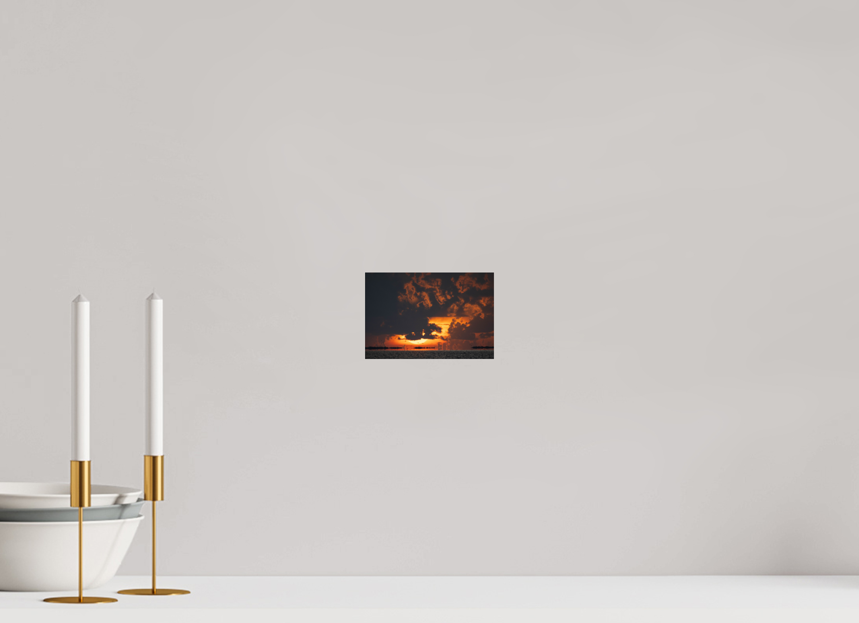 Sunrise Over the Water – Flamingo, Everglades National Park on Acrylic Glass