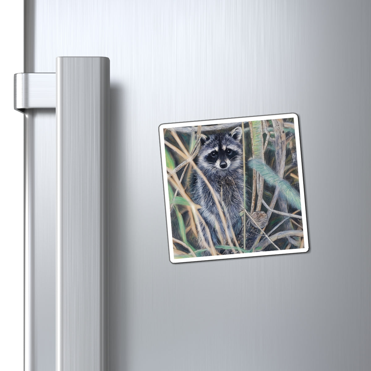 Cute Raccoon Magnet - Nature-Inspired Art for Home Decor