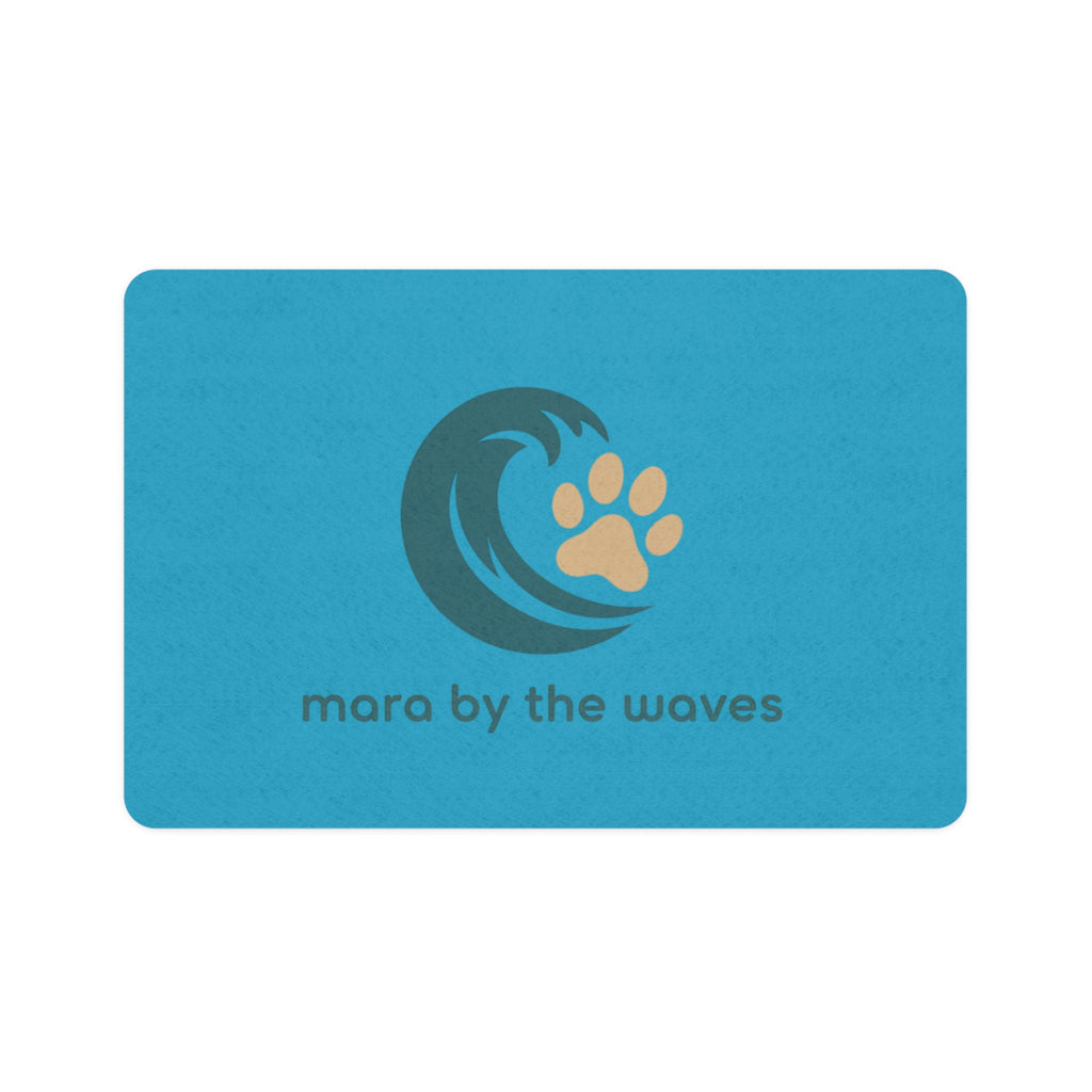 Coastal Paw Pet Food Mat (12x18) — 'mara by the waves' Non-Slip Feeding Mat