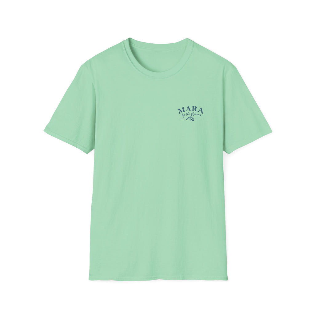 Mara by the Waves T-Shirt — Coastal Golden Retriever Tee