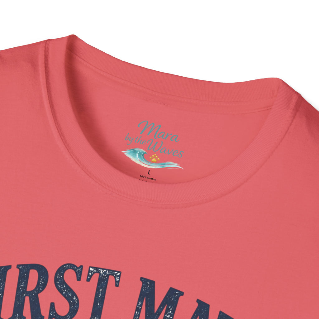 First Mate Boat Dog T-Shirt — Golden Retriever Nautical Tee