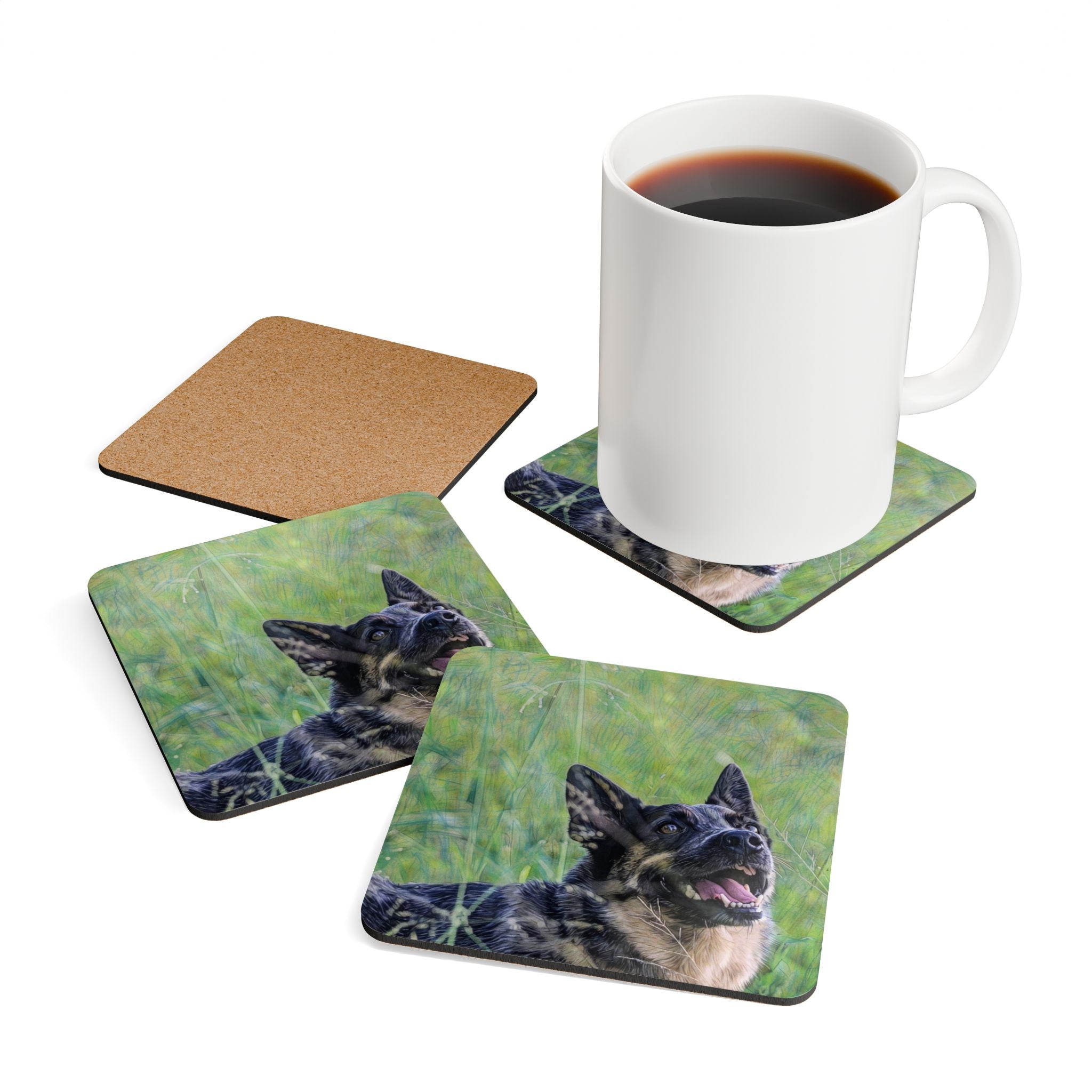 Coaster Set - Cattle Dog Design