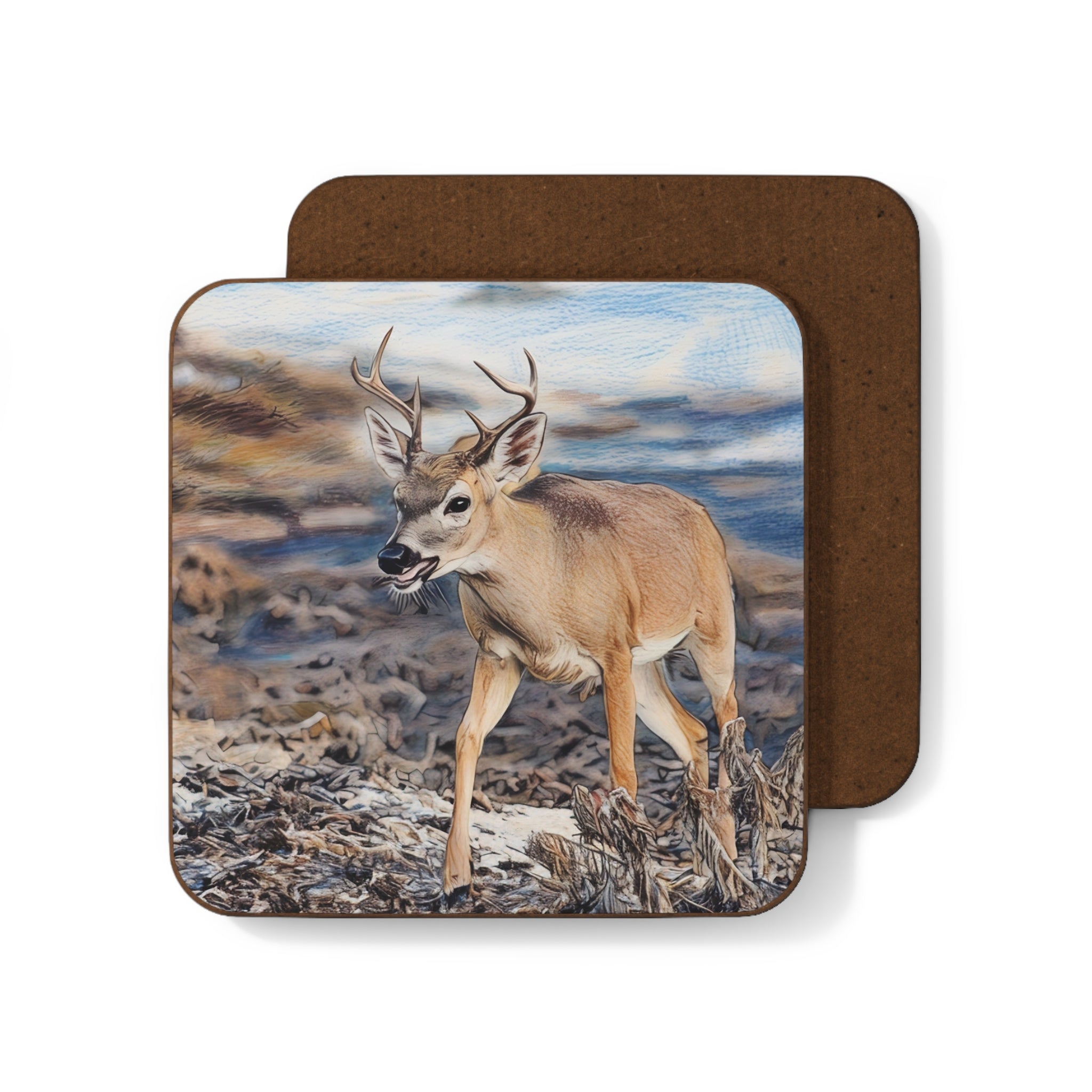 Big Pine Key Deer Hardboard Coaster - Nature Lover Gift