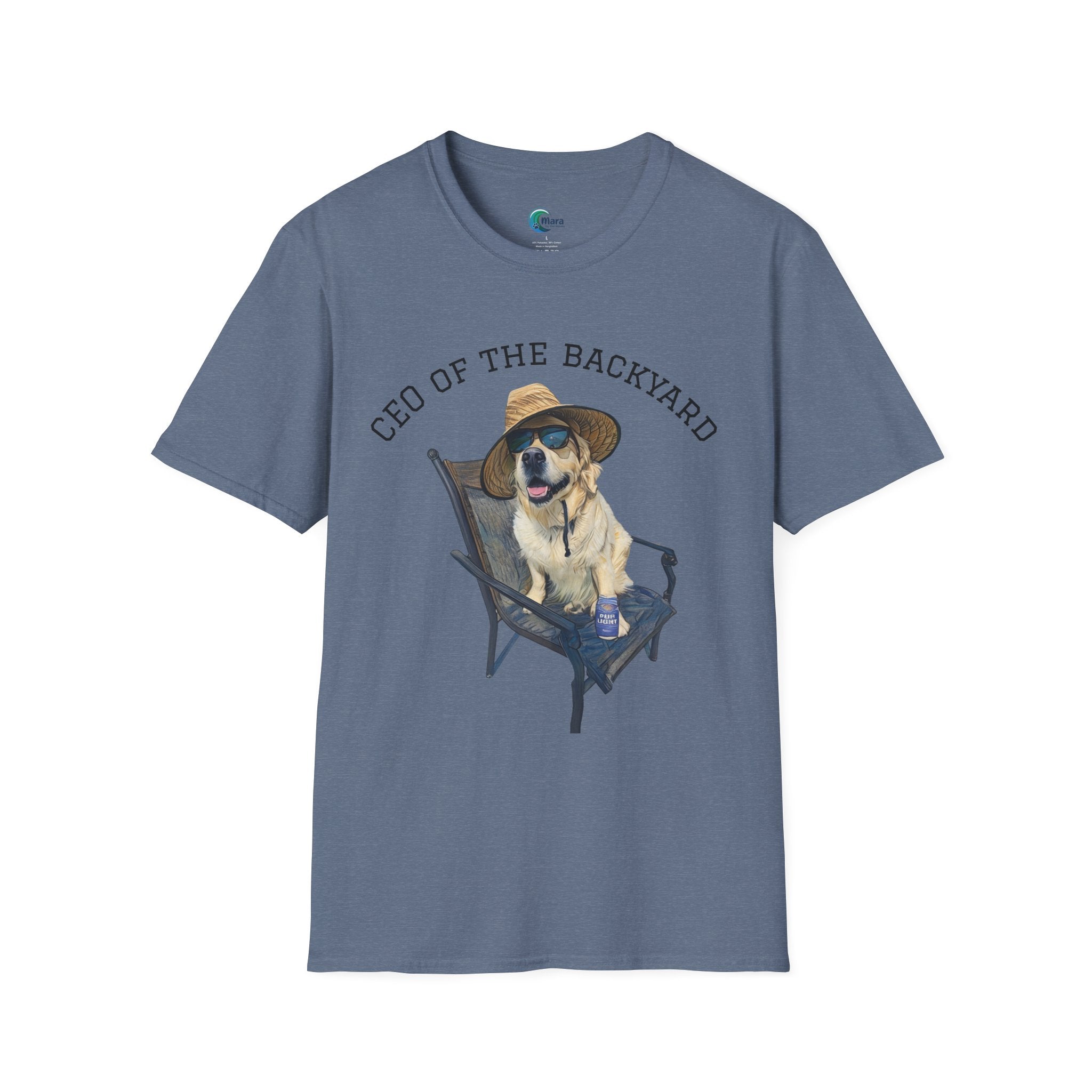 "CEO of the Backyard" Unisex Softstyle T-Shirt, Funny Dog Tee, Pet Lover Gift, Outdoor Apparel, Casual Wear, Summer Shirt