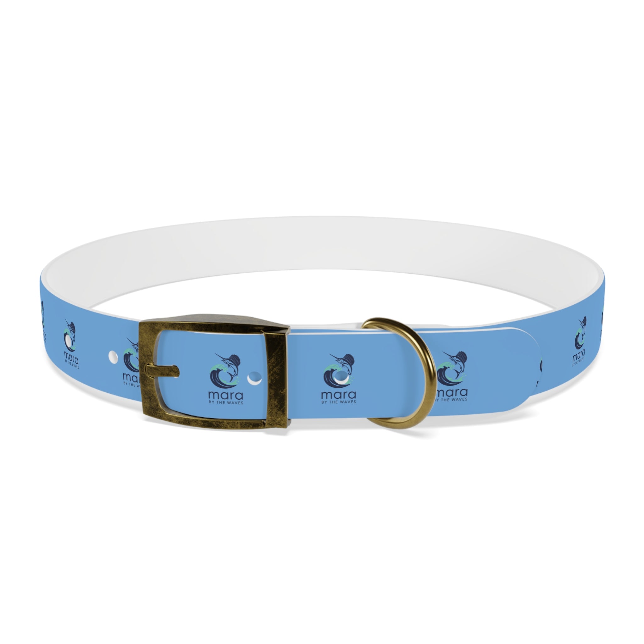 Sail Fish Mara by the Waves Logo Dog Collar - Durable Waterproof Pet Collar for Everyday Wear