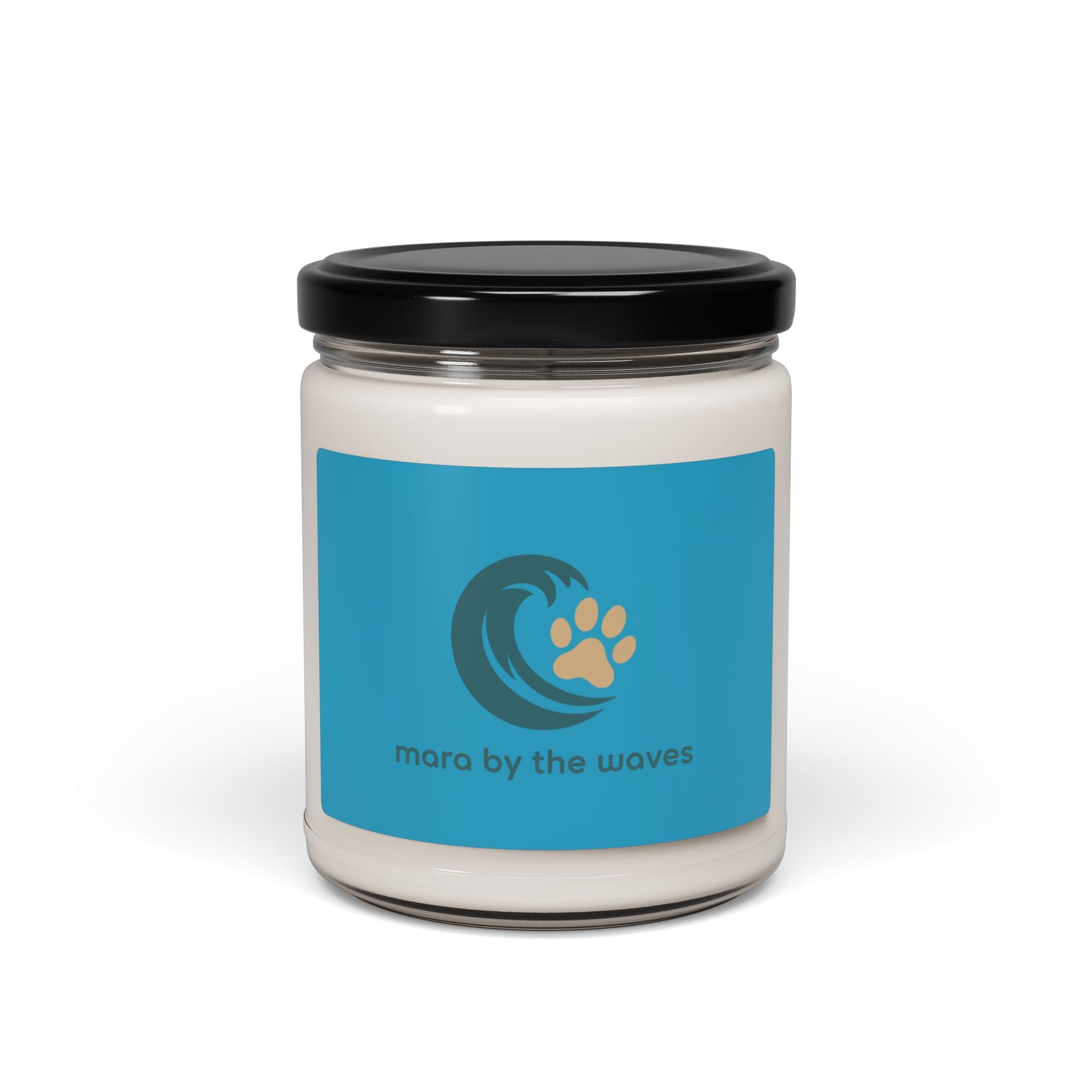 Soy Candle — "Mara by the Waves" Ocean Paw Scented Candle, 9 oz