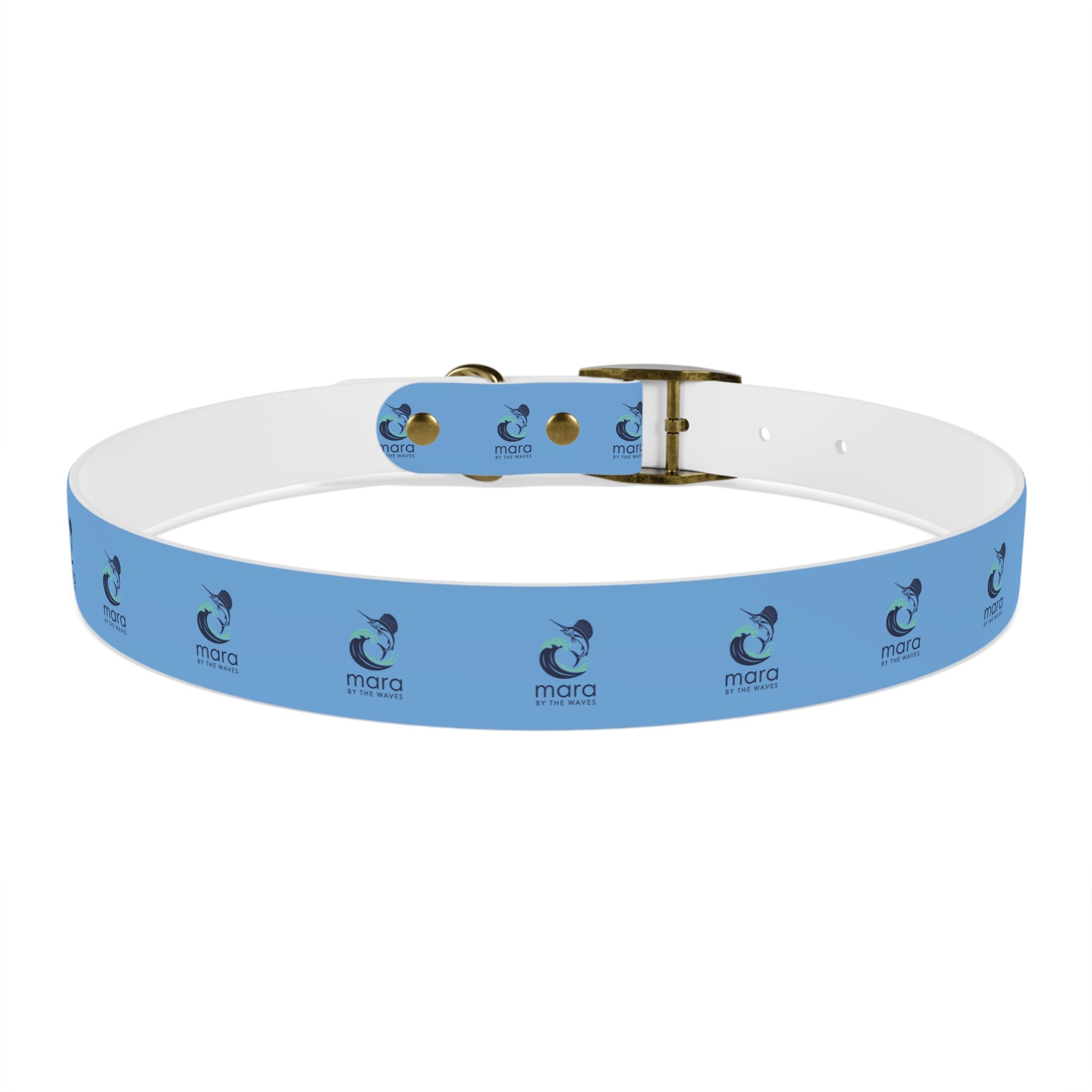 Sail Fish Mara by the Waves Logo Dog Collar - Durable Waterproof Pet Collar for Everyday Wear