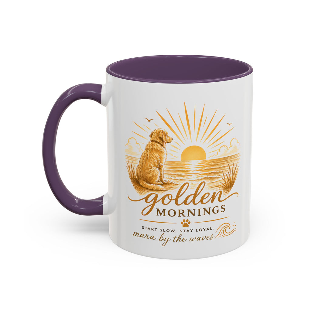 Golden Mornings Coffee Mug — Dog Sunrise Accent Mug (11/15oz)