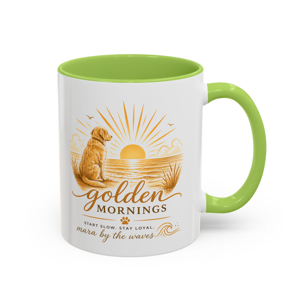Golden Mornings Coffee Mug — Dog Sunrise Accent Mug (11/15oz)
